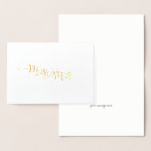 Carte de voeux Mme & Mme Etched Gold Foil (Affichage)