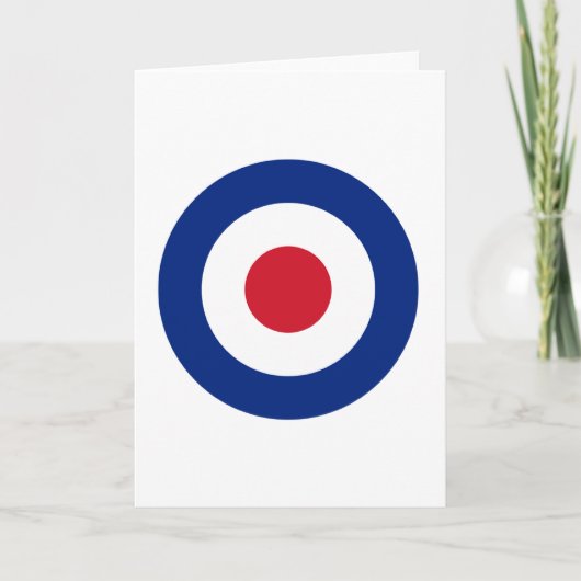 Carte de voeux MOD bleu rouge et blanc | Cadeaux M (Devant)