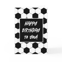 Carte de vœux modèle de motif de ballon de footbal