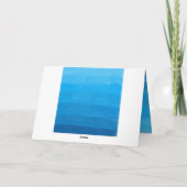 Carte de voeux Modèle Ocean Blue Ombre (Dos)