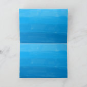Carte de voeux Modèle Ocean Blue Ombre (Intérieur)