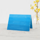 Carte de voeux Modèle Ocean Blue Ombre (Fleur jaune)