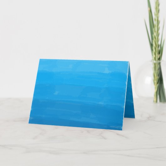 Carte de voeux Modèle Ocean Blue Ombre (Devant)