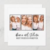 Carte de voeux Modèle photo Best Friends (Devant / Derrière)