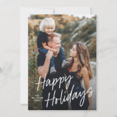 Carte de vœux Modern Lettering Happy Holidays 2 Ph (Devant)