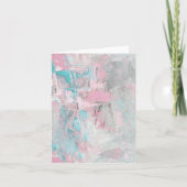 Carte de vœux moderne abstraite pliée rose (Devant)