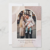 Carte de vœux moderne avec paillettes pour la sais (Devant)