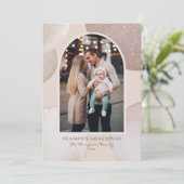 Carte de vœux moderne avec paillettes pour la sais (Debout devant)