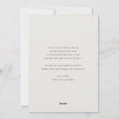 Carte de vœux moderne avec paillettes pour la sais (Dos)