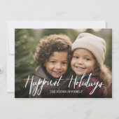 Carte de vœux moderne avec photo intégrale et text (Devant)