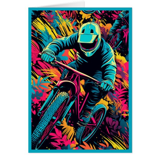 Carte de voeux moderne Bmx Racer (Devant)