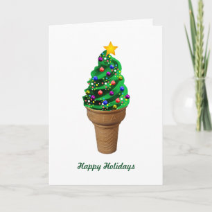 Carte de voeux moderne d'arbre de Noël de crème