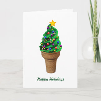 Carte de voeux moderne d'arbre de Noël de crème