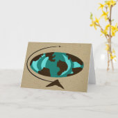 Carte de voeux moderne d'art de globe de la moitié (Fleur jaune)