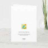 Carte de vœux moderne de fête Joyeux avec un geai (Dos)