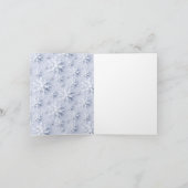 Carte de vœux moderne de Noël avec flocons de neig (Intérieur)