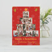 Carte de vœux moderne de Noël en collage photo (Debout devant)