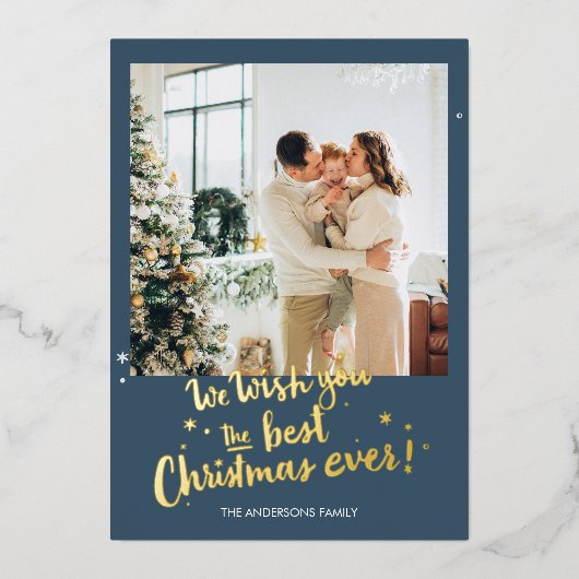 Carte de vœux moderne de Noël Joyeux Noël (Recto)