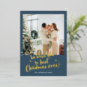 Carte de vœux moderne de Noël Joyeux Noël (Debout devant)