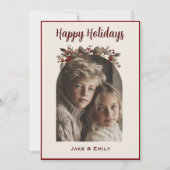 Carte de vœux moderne de vacances en famille (Devant)