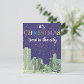 Carte de voeux moderne Elegant Chicago City Skylin (Debout devant)