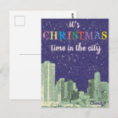 Carte de voeux moderne Elegant Chicago City Skylin (Devant / Derrière)