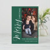 Carte de vœux moderne élégante avec photo |Joyeux (Debout devant)