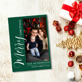 Carte de vœux moderne élégante avec photo |Joyeux