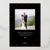 Carte de vœux moderne en feuille de métal véritabl (Verso)