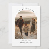 Carte de vœux moderne en forme d'arche It's a Wond (Devant)