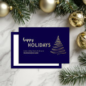 Carte de vœux moderne en or pour entreprise