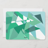 Carte de vœux moderne en vert et bleu (Dos)