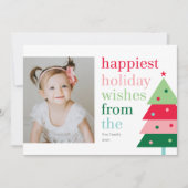 Carte de vœux moderne et amusante de l'arbre le pl (Devant)