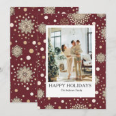 Carte de vœux moderne et simple pour la famille jo (Devant / Derrière)