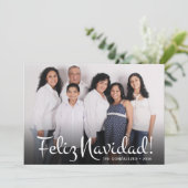 Carte de vœux moderne Feliz Navidad (Debout devant)