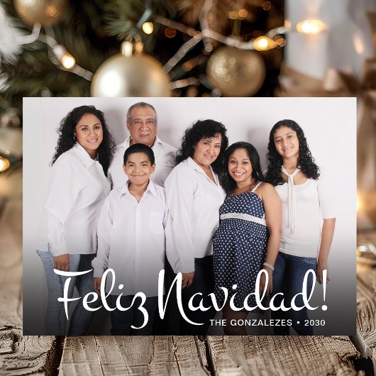Carte de vœux moderne Feliz Navidad