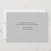 Carte de vœux moderne Joyeuses Fêtes écriture blan (Dos)