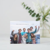 Carte de vœux moderne, Joyeux Noël Photo de famill (Debout devant)