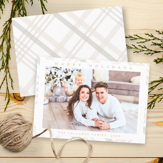 Carte de vœux moderne minimal à carreaux