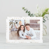 Carte de vœux moderne minimal à carreaux (Debout devant)