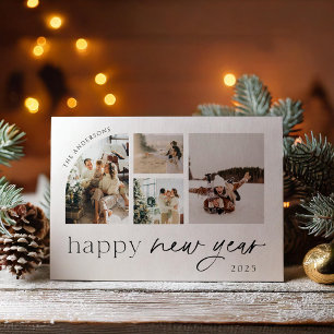 Carte de vœux moderne minimaliste Bonne année Phot