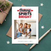 Carte de vœux moderne pour famille «Baking Spirits