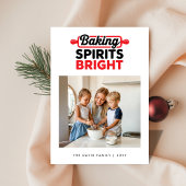 Carte de vœux moderne pour famille «Baking Spirits