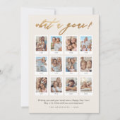 Carte de vœux moderne pour le Nouvel An avec colla (Devant)