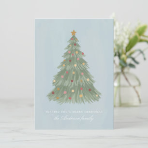 Carte de vœux moderne pour le sapin de Noël