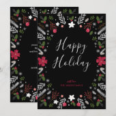 Carte de vœux moderne pour Noël (Devant / Derrière)