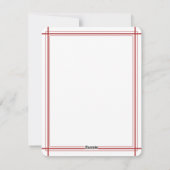 Carte de vœux moderne Red Lines (Dos)