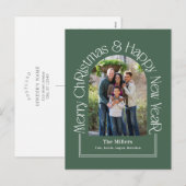 Carte de vœux modifiable couleur Arc Postcard (Devant / Derrière)