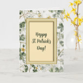 Carte de vœux modifiable Saint-Patrick (Fleur jaune)