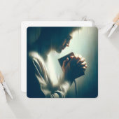 Carte de voeux "Moments de prière" (Devant/Arrière en situation)